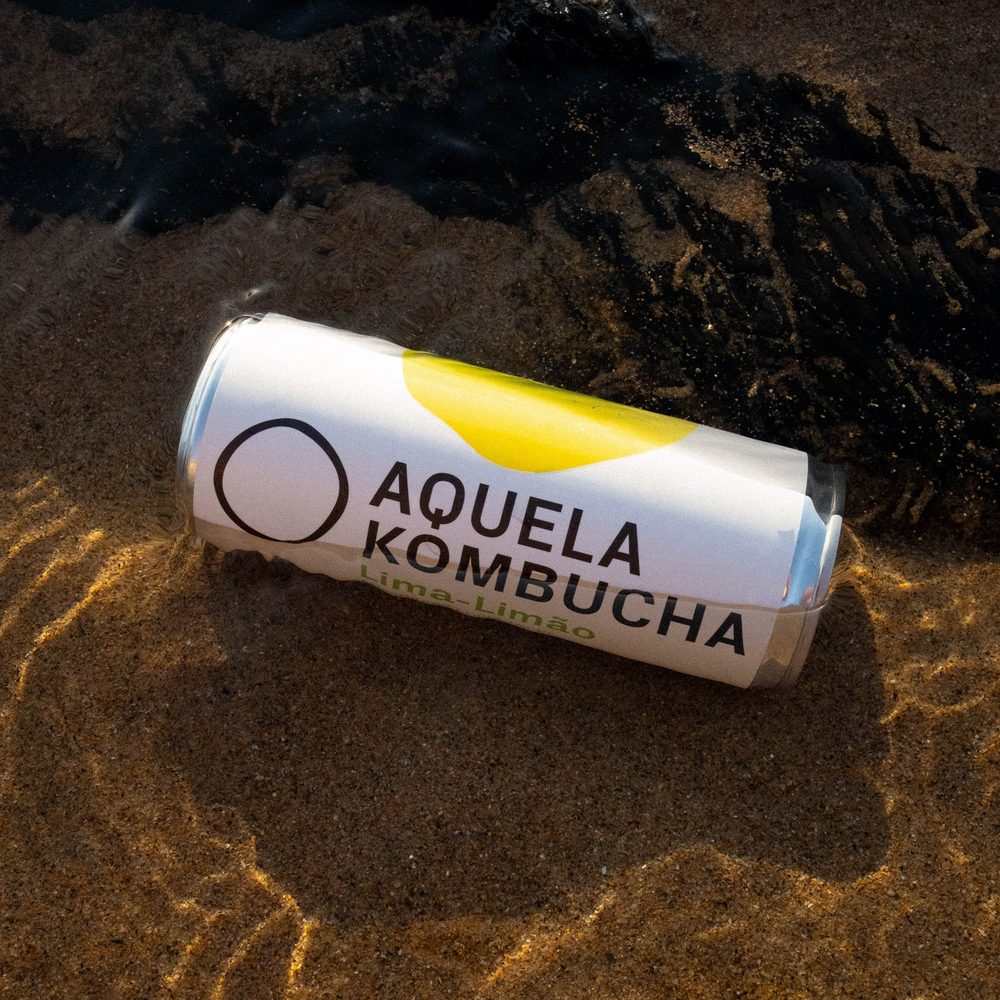 Aquela Kombucha Lima-Limão — lata 25 cl
