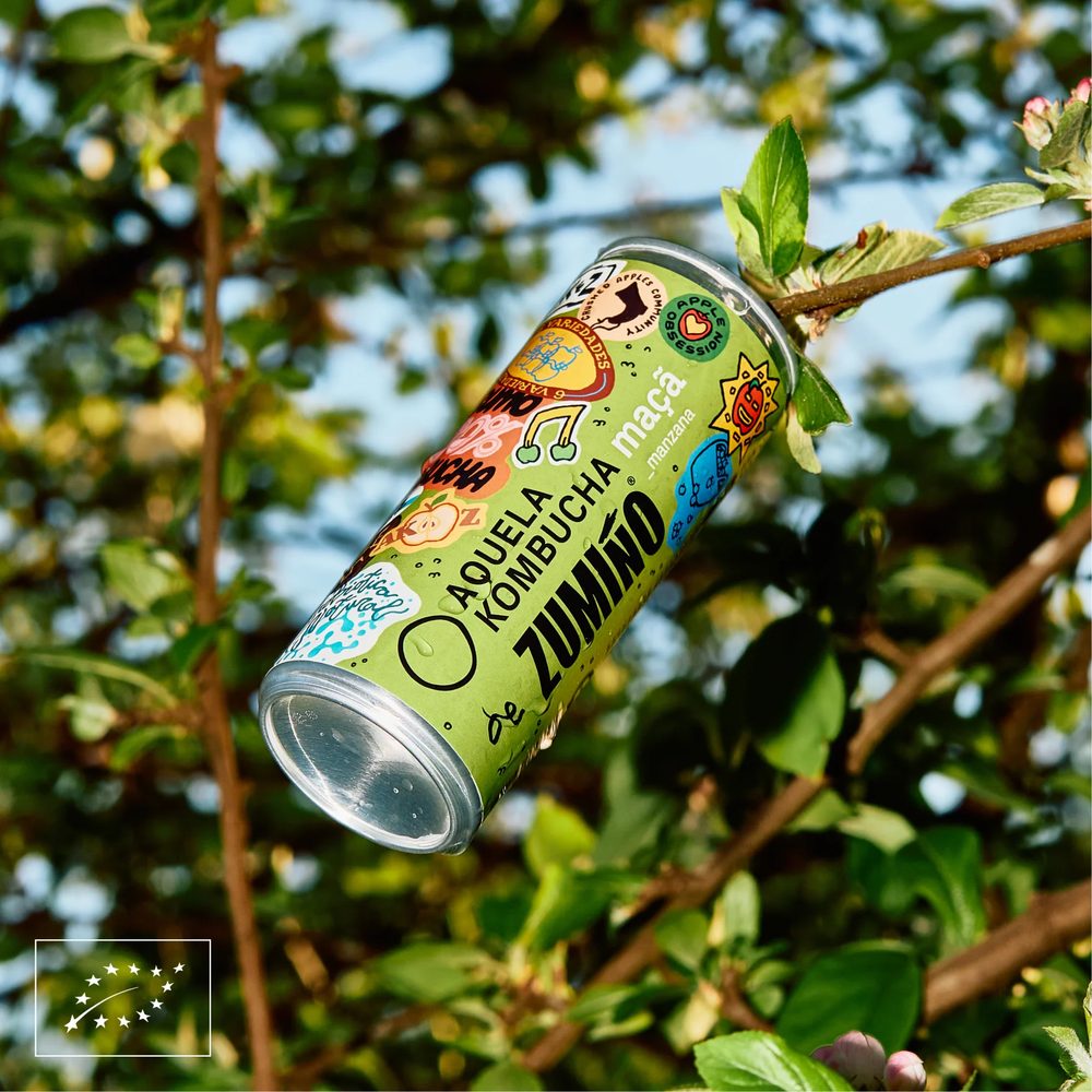 Aquela Kombucha Maçã — edição Zumiño — lata 25 cl